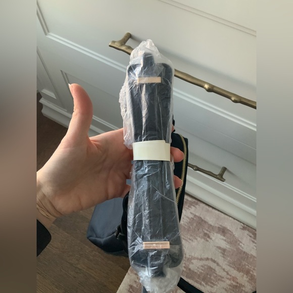 SONDRA ROBERTS SQUARED Nylon Black Double Zipper Crossbody Purse Bag BRAND NEW - Picture 5 of 13